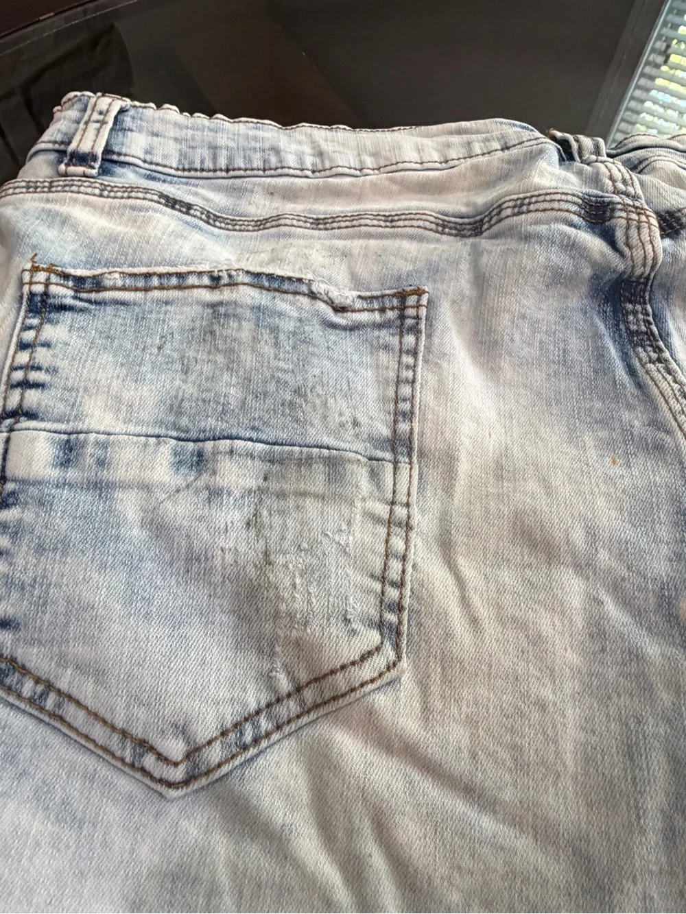 Decibel Men's  Distressed Denim Cargo Shorts size 42W